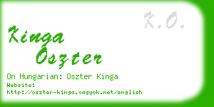 kinga oszter business card
